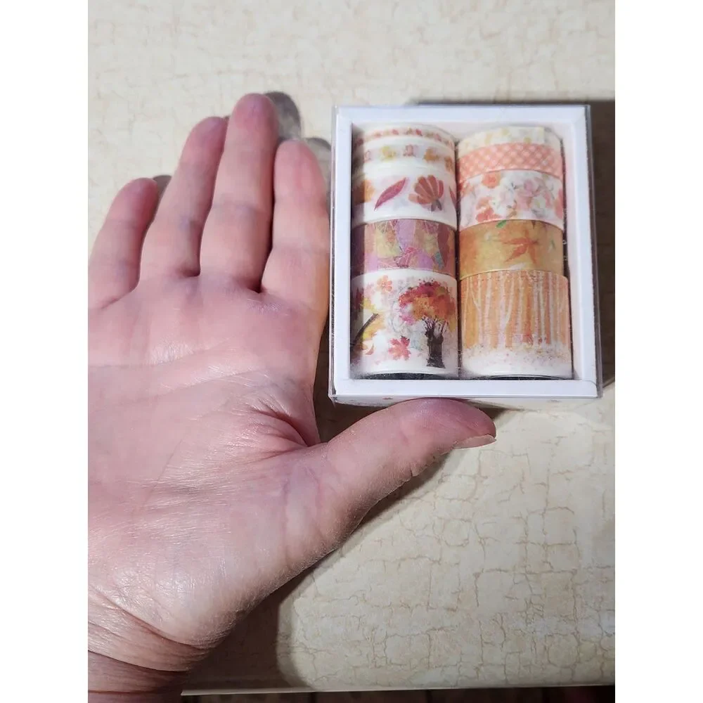Orange Fall Washi Tape Trees Plants Autumn Kawaii